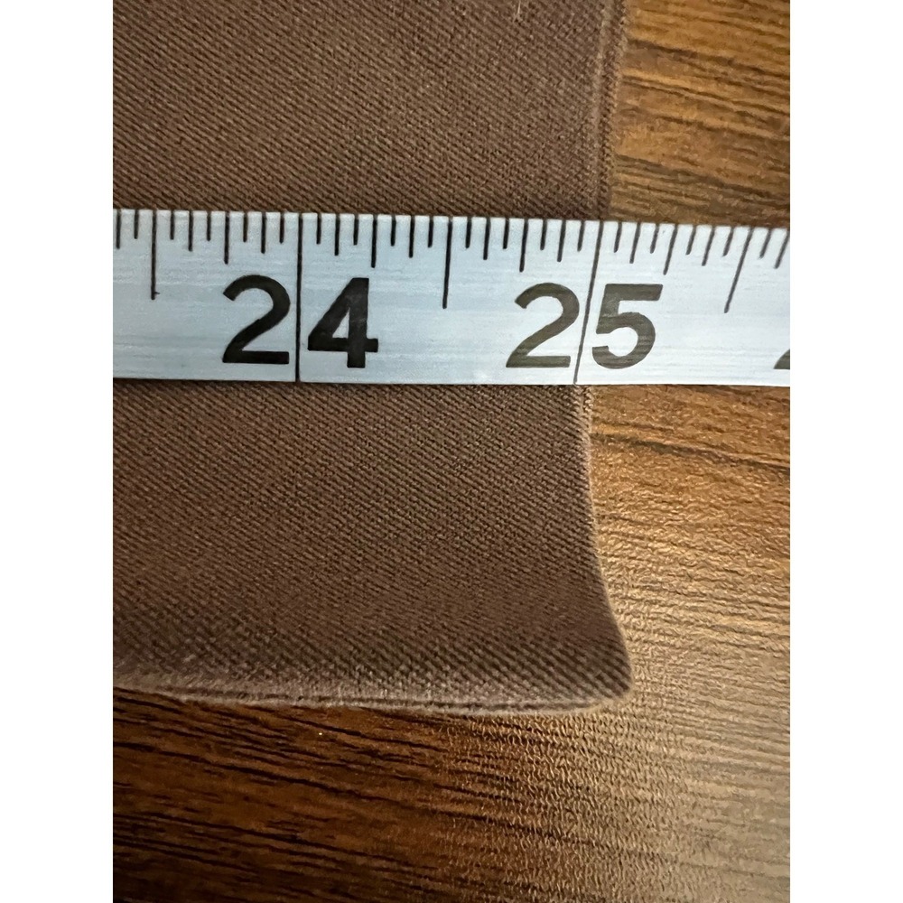 Eileen Fisher Taupe Brown Cropped Twill Pants Womens M Mid Rise Straight Leg - Picture 13 of 15